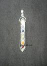 Crystal Quartz Chakra D-point pendant